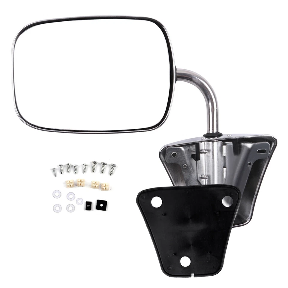 Espejo retrovisor retrovisor izquierdo o derecho cromado 1 pieza para camioneta Chevy GMC Blazer Foto 2 de 4