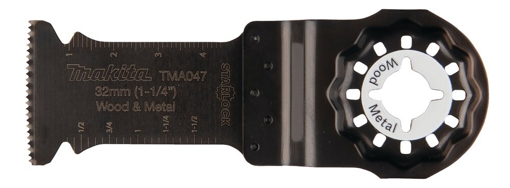 Makita 32mm StarLock Plunge Cut Multitool Blade - Wood & Metal - TMA047  B-64814