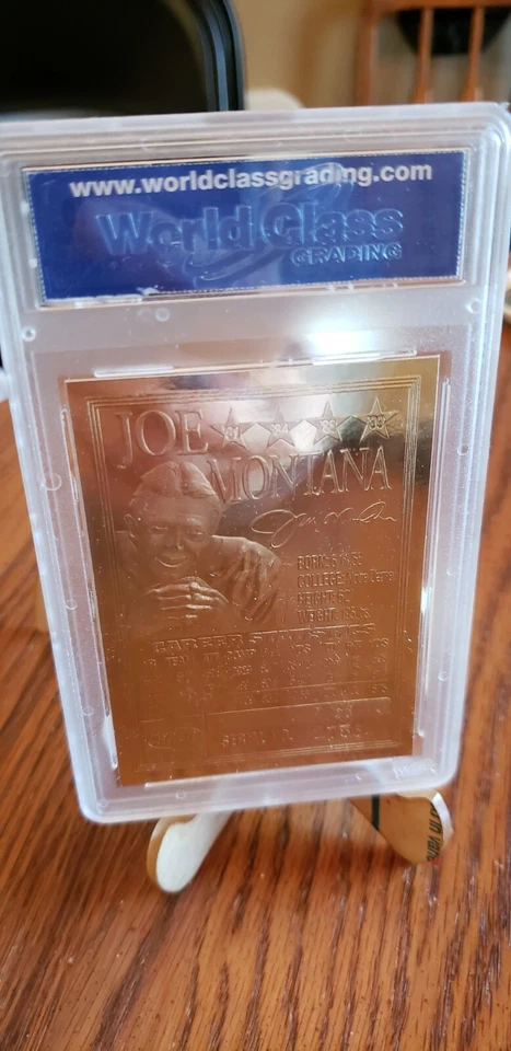 1995 Upper Deck 23K Gold Joe Montana NFL 49ers Chiefs Limited Ed Card Gem-Mt 10 - Image 2 of 2