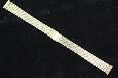 LeMod Edelstahl Milanaise Uhrenarmband 13mm Meshband PVD-vergoldet