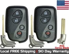 2x New Replacement Proximity Key Fob Remote For Select Lexus (Read Description)