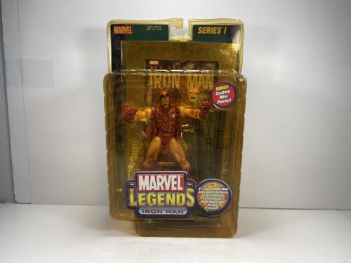 ToyBiz Marvel Legends Series 1 Iron Man 6" Action Figure 2002 With 32 Page Comic - 第 1/6 張圖片