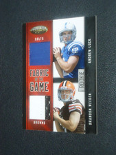 Andrew Luck - Brandon Weeden 2012 CERTIFIED FABRIC OF THE GAME RC 21/49 Card #1