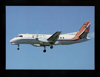 Aviation Airplane Airline postcard Air Hobby #42 SAAB SF340A Praha