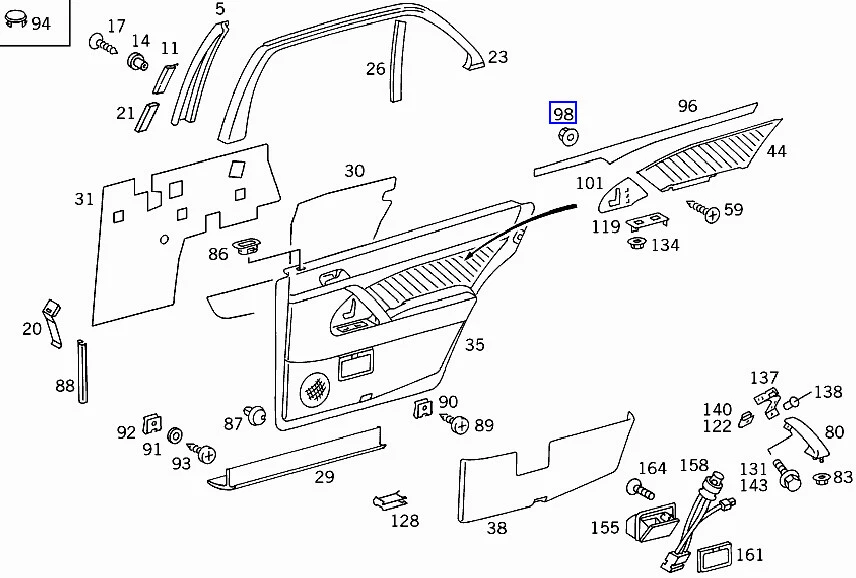 Mercedes 7mm Hex-Head Flansch Plastik Selbstschneidende Nut 