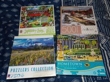 Lot Of 4 Jigsaw Puzzles Mixed Piece Count New See Description