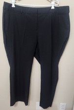 NWT Lane Bryant Women's Black The Perfect Drape Straight Leg Dress Pants Size 24