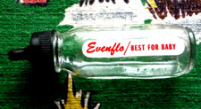 Vintage glass mini baby bottle Evenflo best for baby