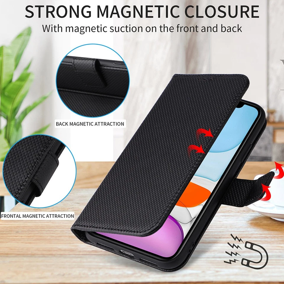 For For OnePlus 15, Luxury Flip Leather Anti-slip Full Cover Wallet Phone Case - Image 4 of 4