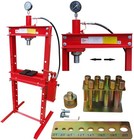 Werkstattpresse 20T mit 2Pumpen +Druckdornsatz 8tlg Zylinder seitlich verstellbr