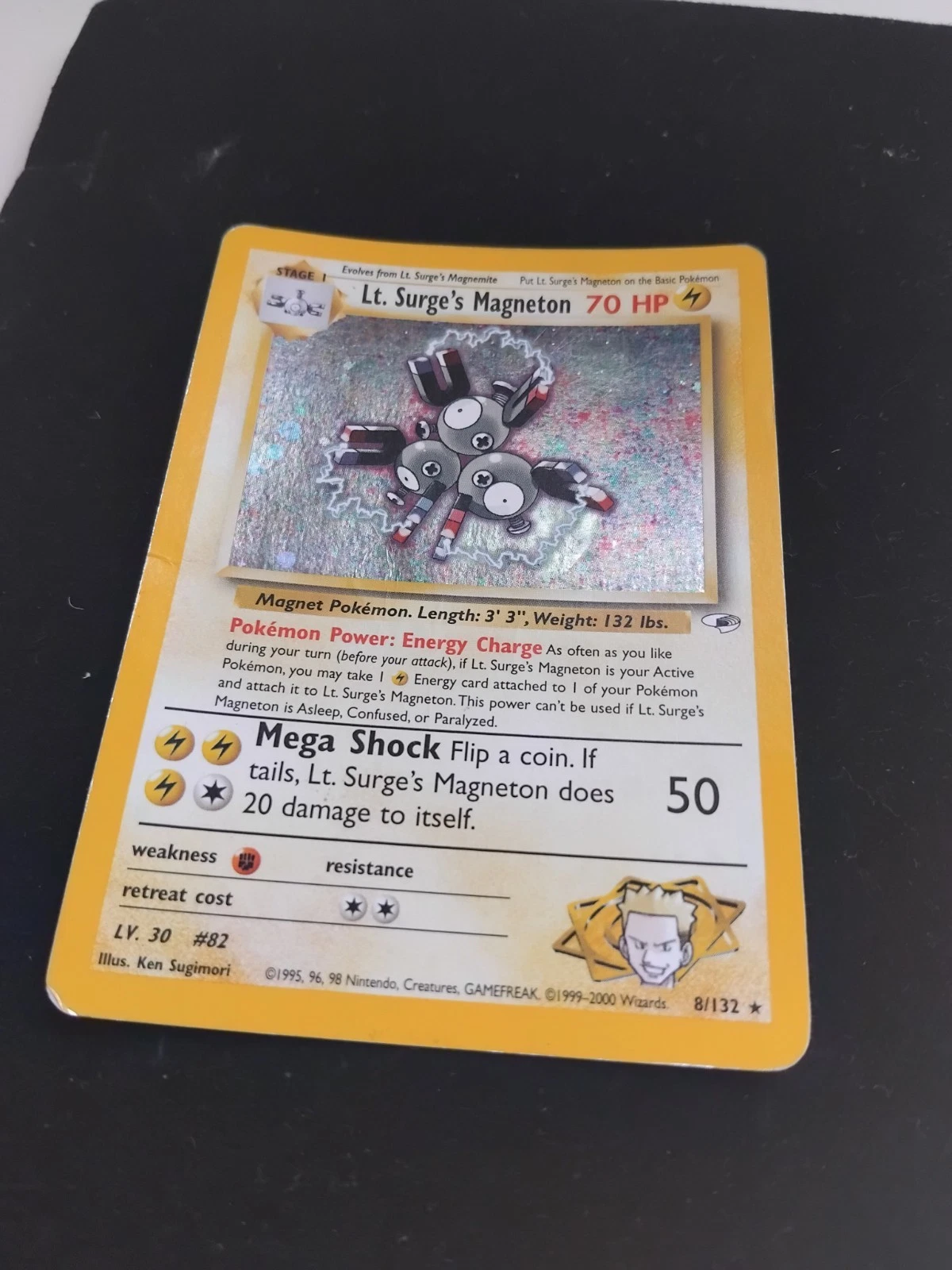 MP Pokemon Card Lt. Surges Magneton 8/132 Holo Rare Gym Heroes