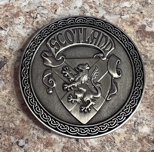 Scotland Geocoin-Scottish Flag Lion Flag Geocaching UNACTIVATED Celtic Coin