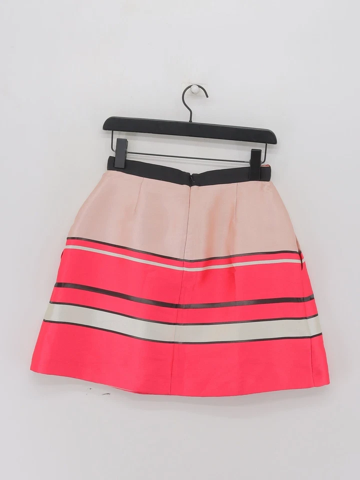 Coast Women's Mini Skirt UK 10 Pink Striped 100% Polyester Short Mini - Image 2 of 4