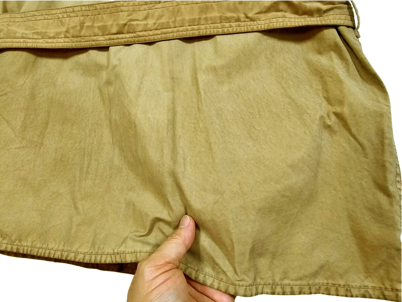 HOT VTG Men BELSTAFF TRAILMASTER BIKER PARKA BELTED KHAKI WAXED Jacket L (Fit M) - product detail image 15