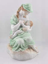 Antique Herend Porcelain Figurine Motherhood Mother & Child Breastfeeding. VG.