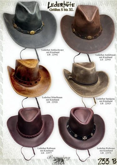RB Cowboy Hut  Dundee Hat Australian Trapper Leder Country Western Modell neu ! - Bild 1 von 1
