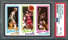 1980 TOPPS LARRY BIRD MAGIC JOHNSON HoF ROOKIE RC JULIUS ERVING NM-MT PSA 8