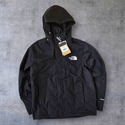 The North Face Herren Regenjacke mit Kapuze schwarz L Reißverschluss Outdoor