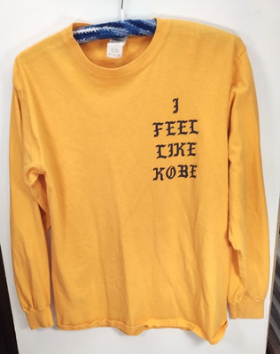 I Feel Like Kobe Mamba Day Long Sleeve Shirt Gilden Yellow Mens Medium M