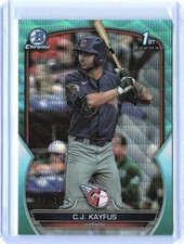 2023 Bowman Draft C.J. Kayfus Chrome Aqua Wave Refractor #BDC-101 /125 MLB Card