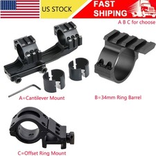PEPR Cantilever Mount /45 Degree 1"/30mm Ring Picatinny Mount/34mm Ring Barreel