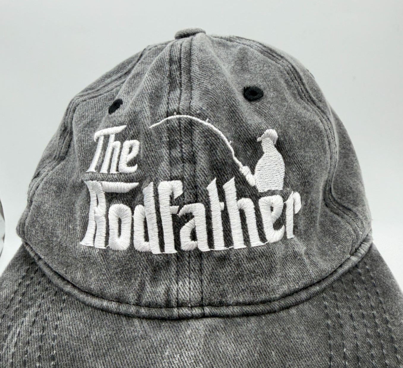 The Rodfather Strapback Hat Gray Adjustable Fishi… - image 6