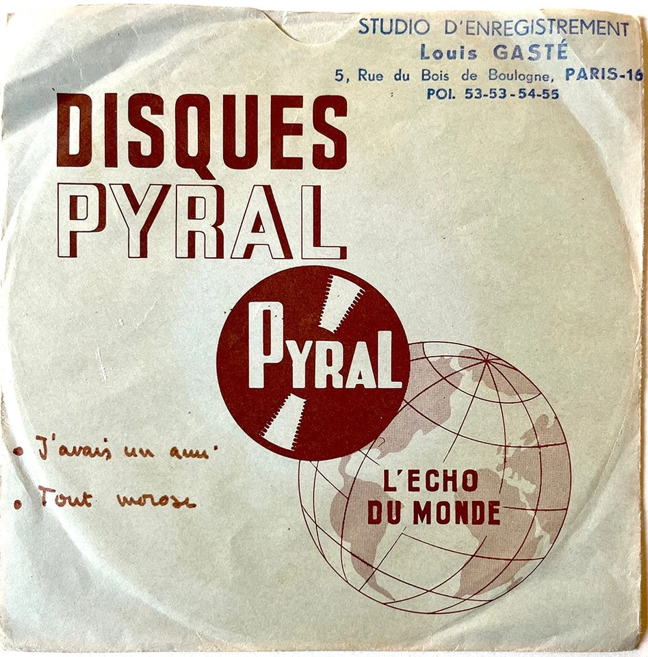 Jeanne Moreau 7" Acetate 1966 J'Avais Un Ami - Tout Morose - Image 3 of 4
