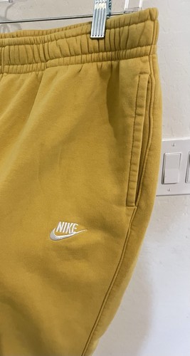 Pantalones deportivos Nike de vellón para hombre talla L amarillos BV2671 761 con logotipo - Imagen 3 de 9