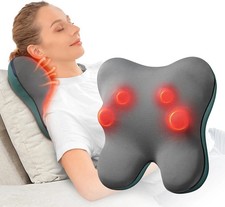 Bob and Brad Shiatsu Neck Back Massager with Heated Deep Kneading Massage Pillow