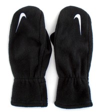 Nike Cozy Fleece Mittens Youth S/M Black/White