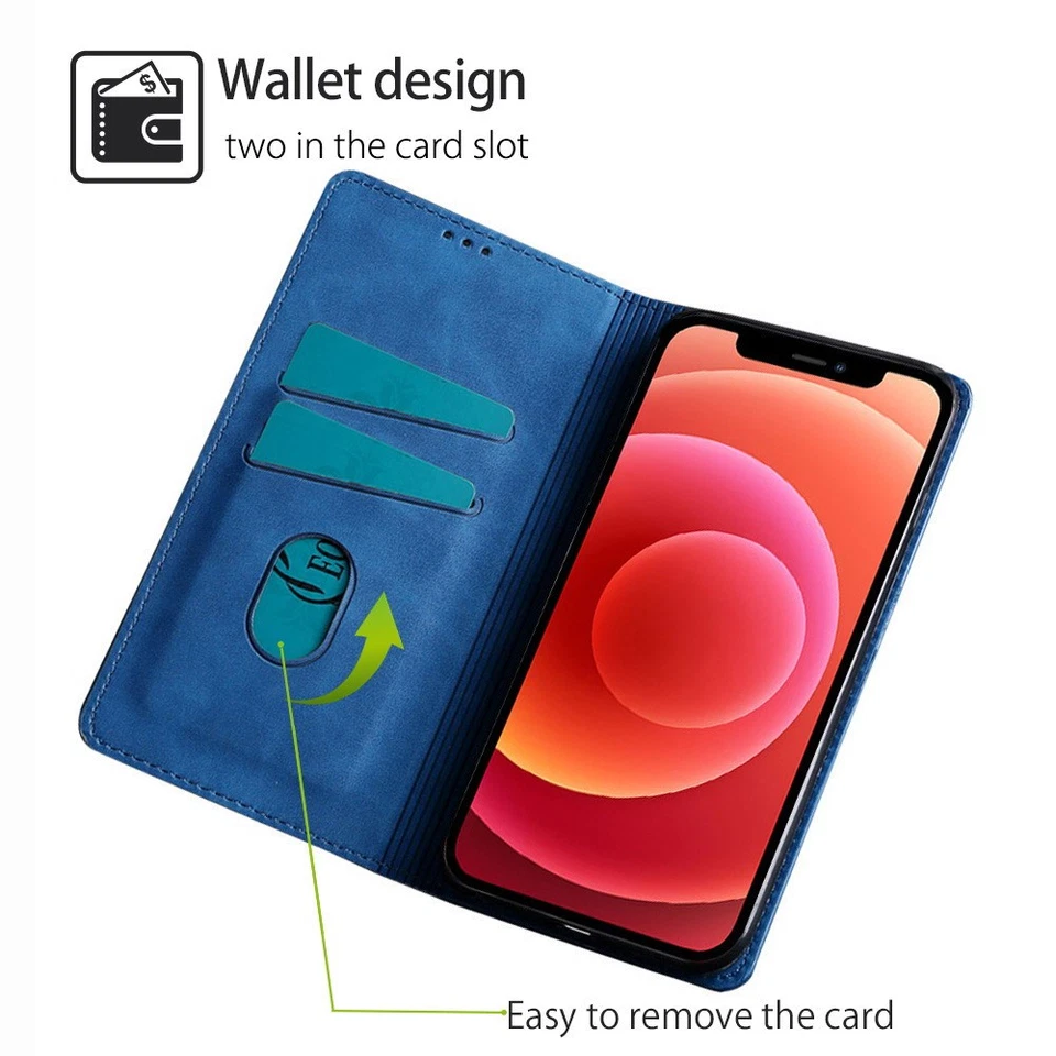 Luxury Leather Case For OnePlus 7 Pro 8 12 13 Card Holder Magnetic Phone Cover - Image 4 of 4