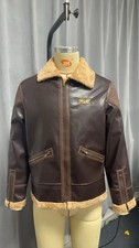 Autumn Winter Jacket Coldproof Jacket Outwear Brown Plush Collar Fleece Lined Ma