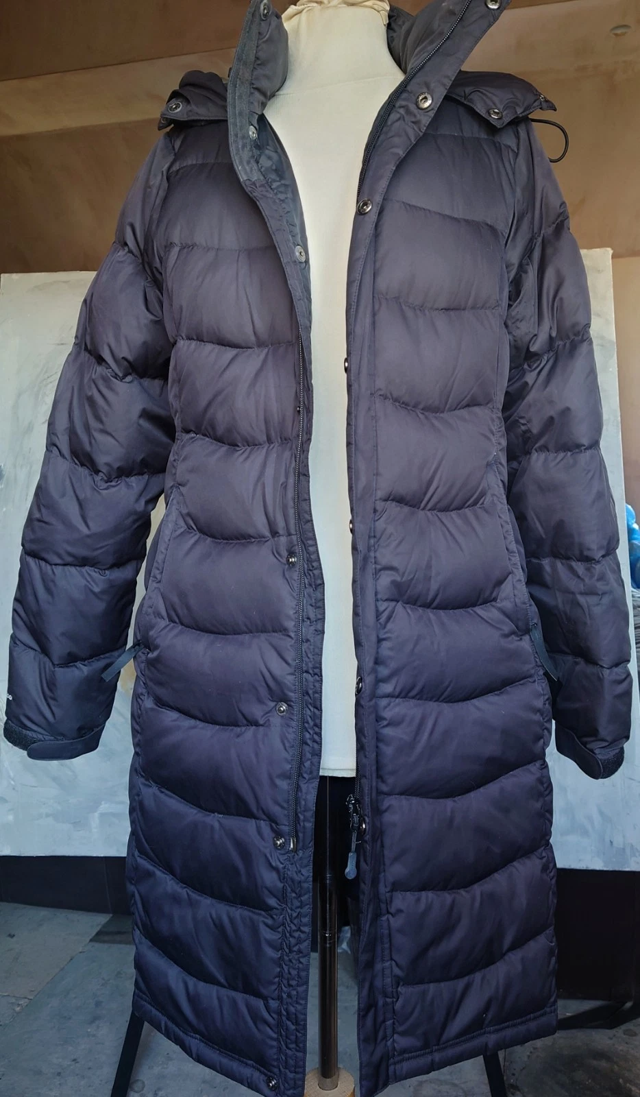 BERGHAUS Long Down 600 Puffer Jacket, UK10, Very Good Used Condition Hooded