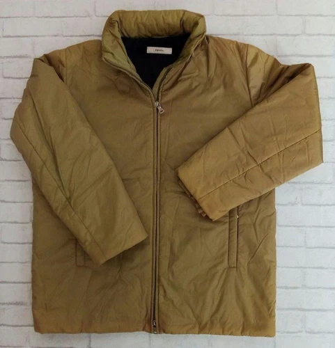 Piumino PRADA nylon giallo e verde taglia 46L moda uomo autentico