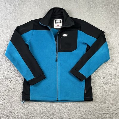 Helly Hansen Jacket Mens Small Blue Polartec Fleece Full Zip Outdoor Ski