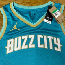 Charlotte Hornets Buzz City NBA Nike Jordan Brand Swingman City Edition XL 52