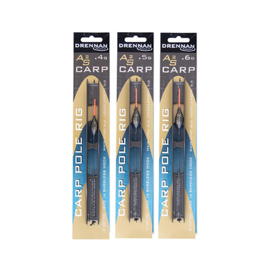 Drennan AS Carp 2 Pole Rig Ready Tied Commercial Match Fishing Rig