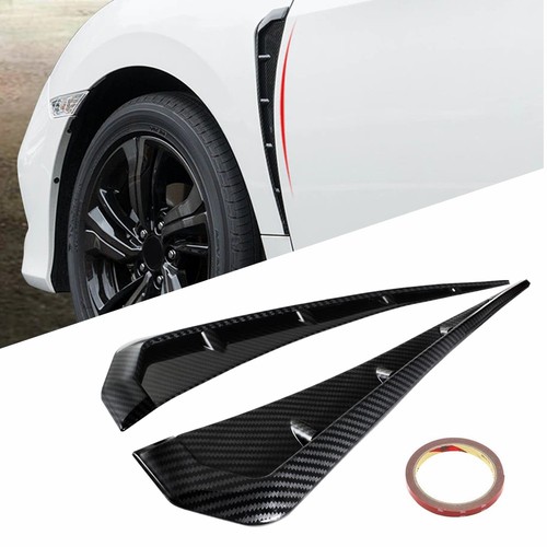 Universal 1 Pair Black / Carbon Fiber Look Car Side Fender Vent Air Wing Cover Body Moldings Trim – Buy At Low Prices In The Online Store - Foto 2