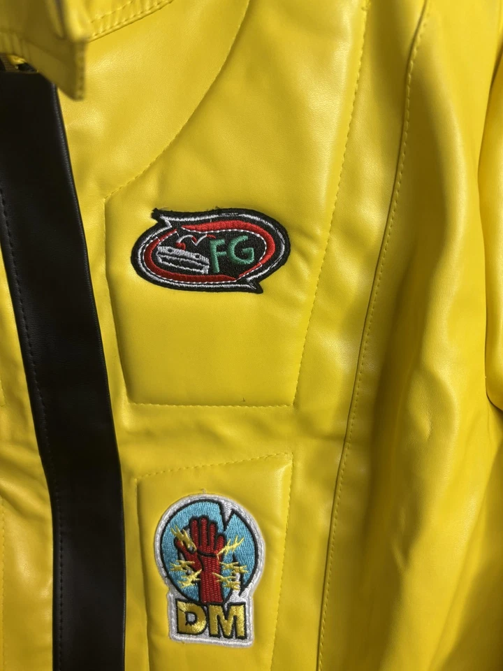 Chaqueta Kill Bill Mujer Mediana Amarilla Negra Moto Carreras Parches Disfraz Juegos con disfraces Foto 3 de 4