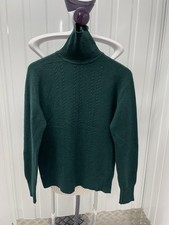 100% Cashmere Turtleneck Dark Green– Cashmere–Size 102cm/40” – Great Conditions