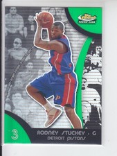 2007-08 Topps Finest RODNEY STUCKEY RC Green Refractor /149 Pistons #99