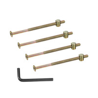 4 StüCk M6 Schrauben Muttern Unterlegscheiben Set, M6X110Mm Sechskantschrauben M