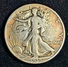 1938D Walking Liberty Half Dollar. Key Date . F. Toned