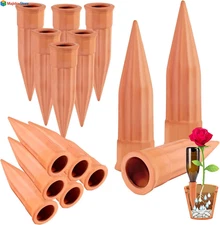 15Pcs Terracotta Plant Watering Stakes Self Watering Spikes for Wine Bottles 