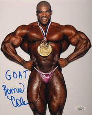 Ronnie Coleman Signed 8x10 inscription "Goat" JSA