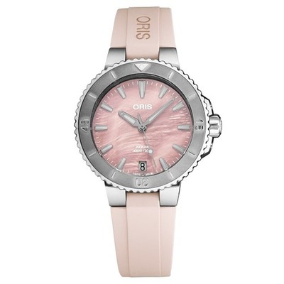 Oris Aquis Date Auto Steel Ladies Strap Watch 01 733 7770 4158-07 4 18 66FC