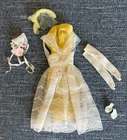 Vintage Barbie #987 Orange Blossom COMPLETE Dress Hat Bouquet Shows Gloves