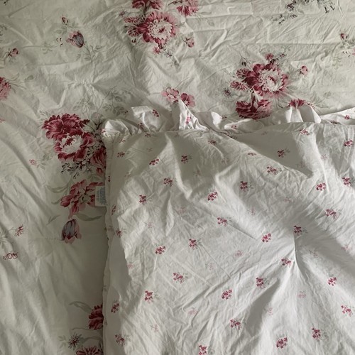 SIMPLY SHABBY CHIC Roses Sun Bleached Floral Reversible Long 3 Pc READ - Picture 3 of 12
