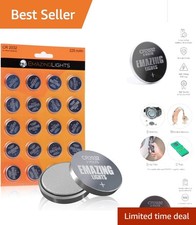 Reliable 3V CR2032 Lithium Coin Cell Batteries - 20 Count for Essential Devices