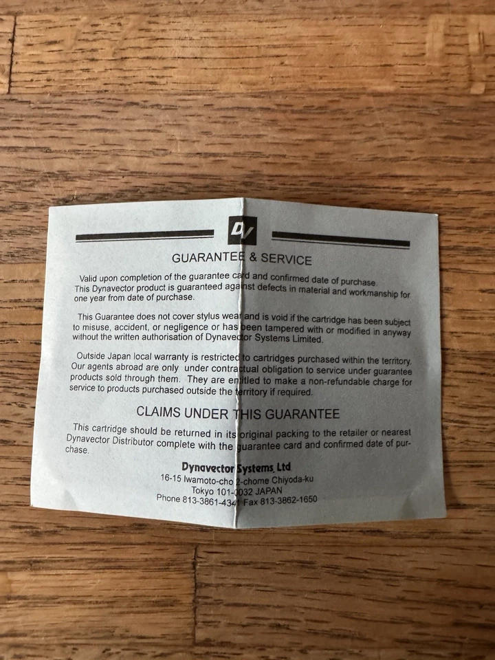 Dynavector DV dv-20x Box Only - Image 3 of 4